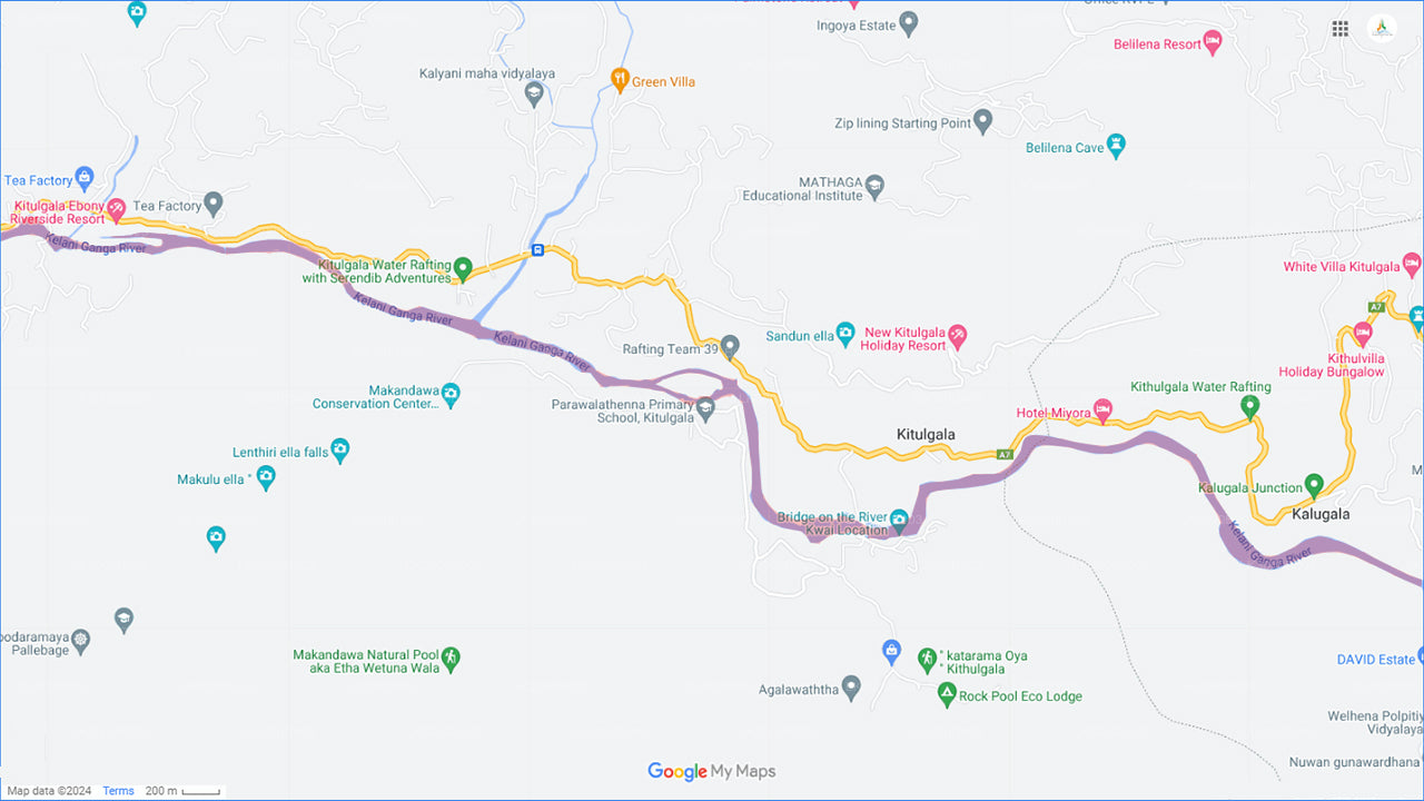 Rafting na divoké vodě z Kitulgaly (5 km)