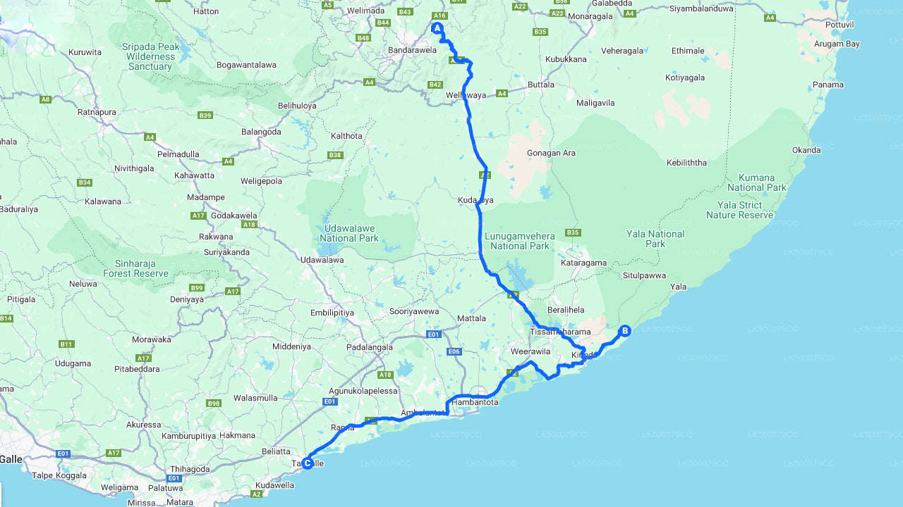 Soukromý výlet z Elly do Tangalle s Yala Safari