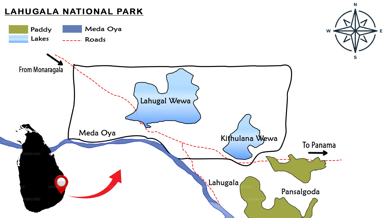 Soukromé safari národního parku Lahugala Kitulana