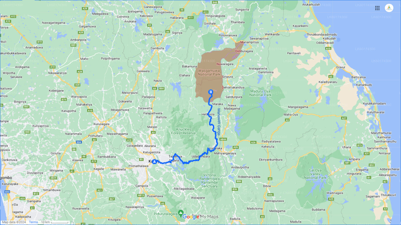 Safari v národním parku Wasgamuwa z Kandy
