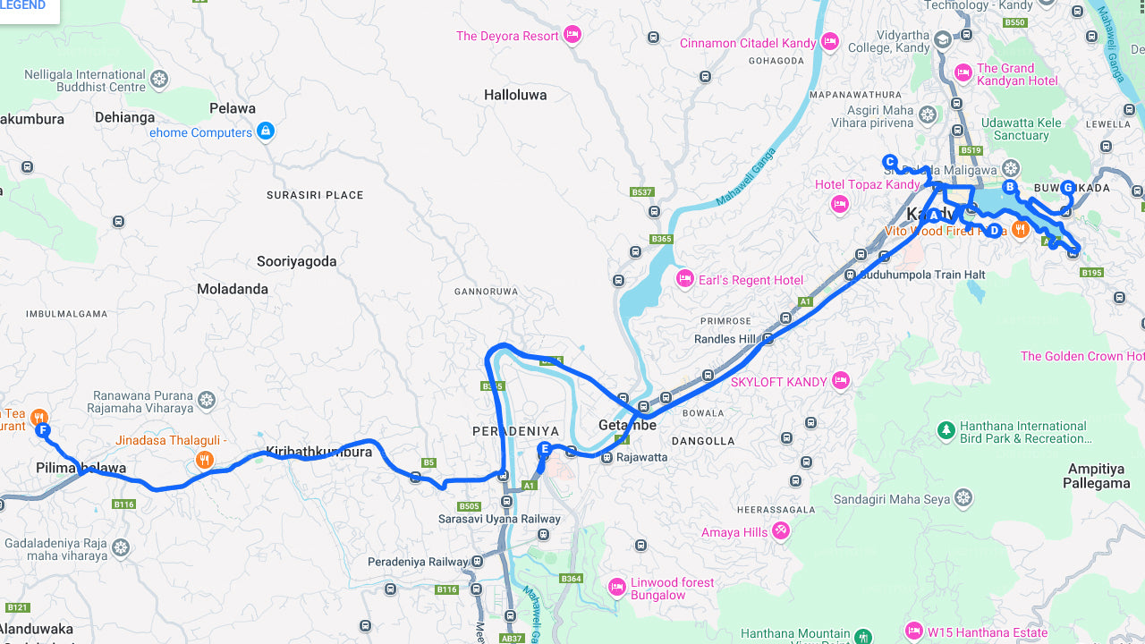 Prohlídka města Kandy