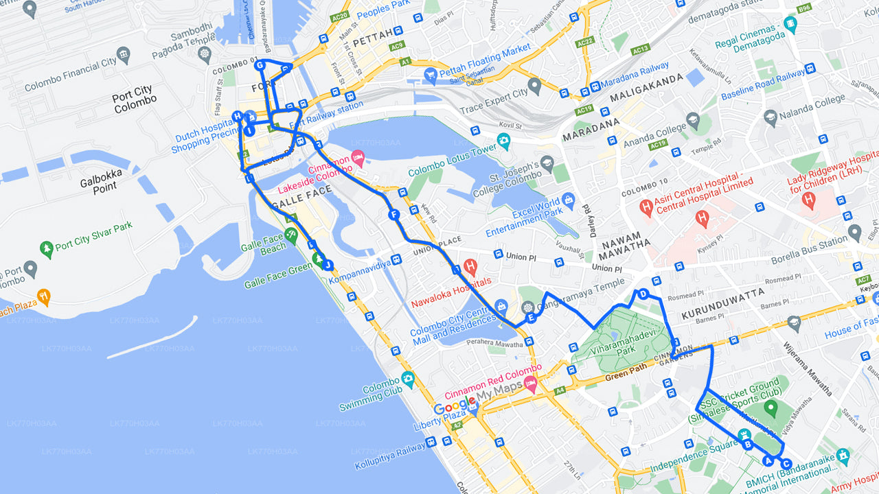 Zajímavosti města Colombo na kole