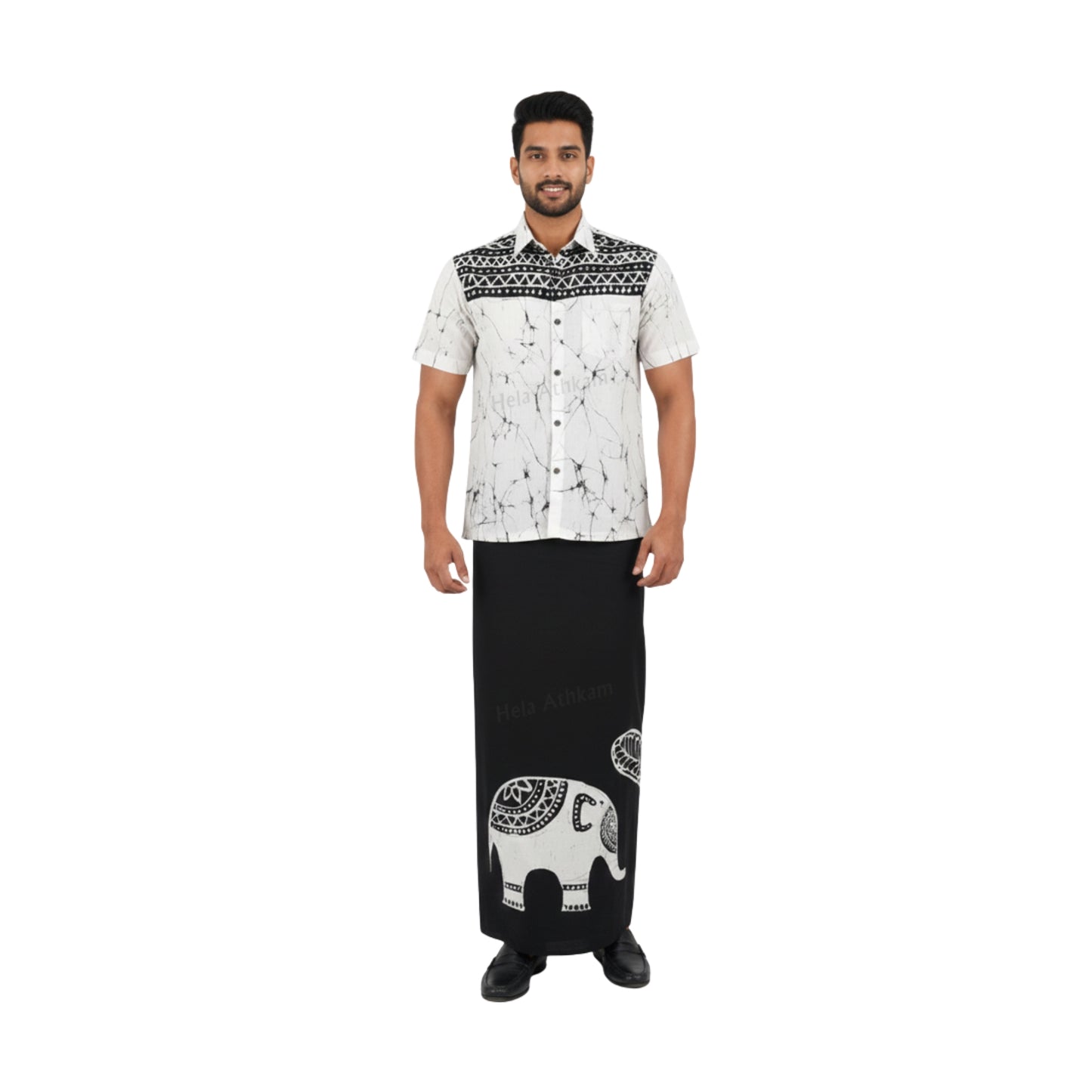 Lakpura® Batik Shirt and Sarong (Design AB222)