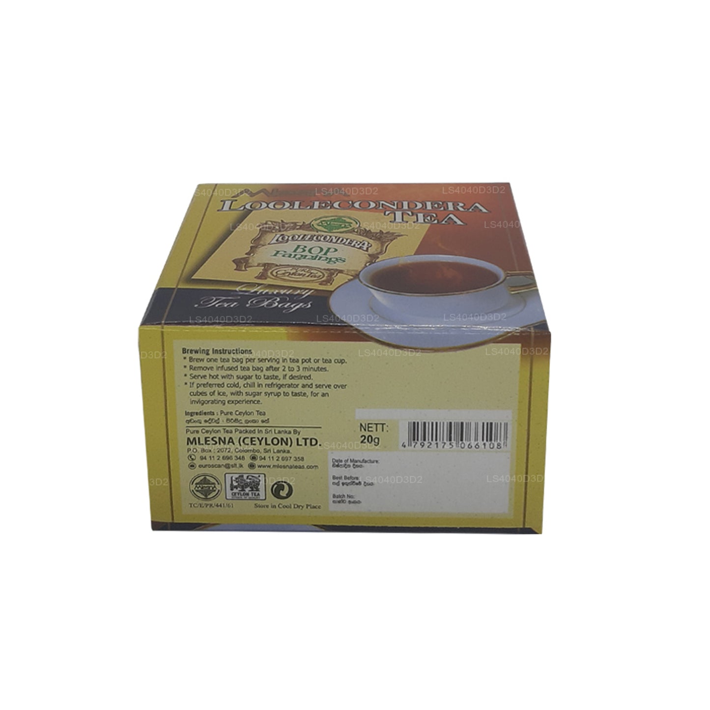 Mlesna Loolecondera Tea (20g) 10 Luxury Tea Bags