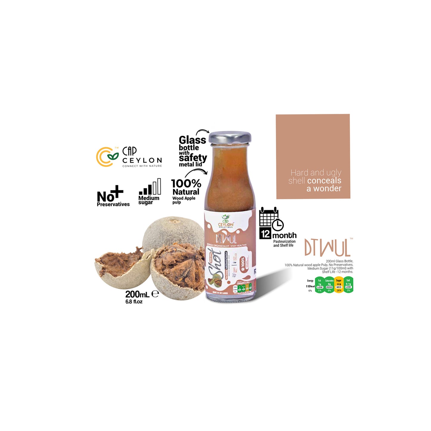 ČEPICE Ceylon Wood Apple Shot (200ml)