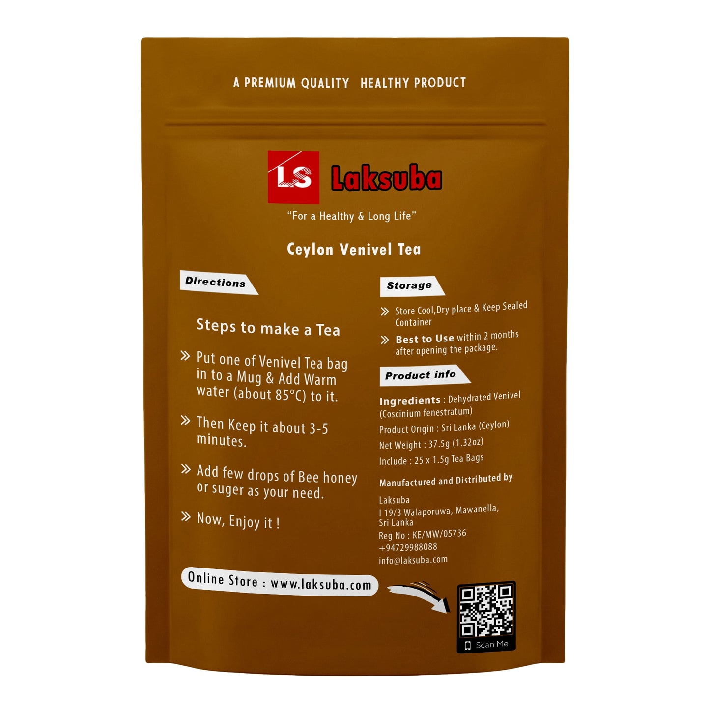 Čaj Laksuba Ceylon Venivel (37,5 g) 25 čajových sáčků