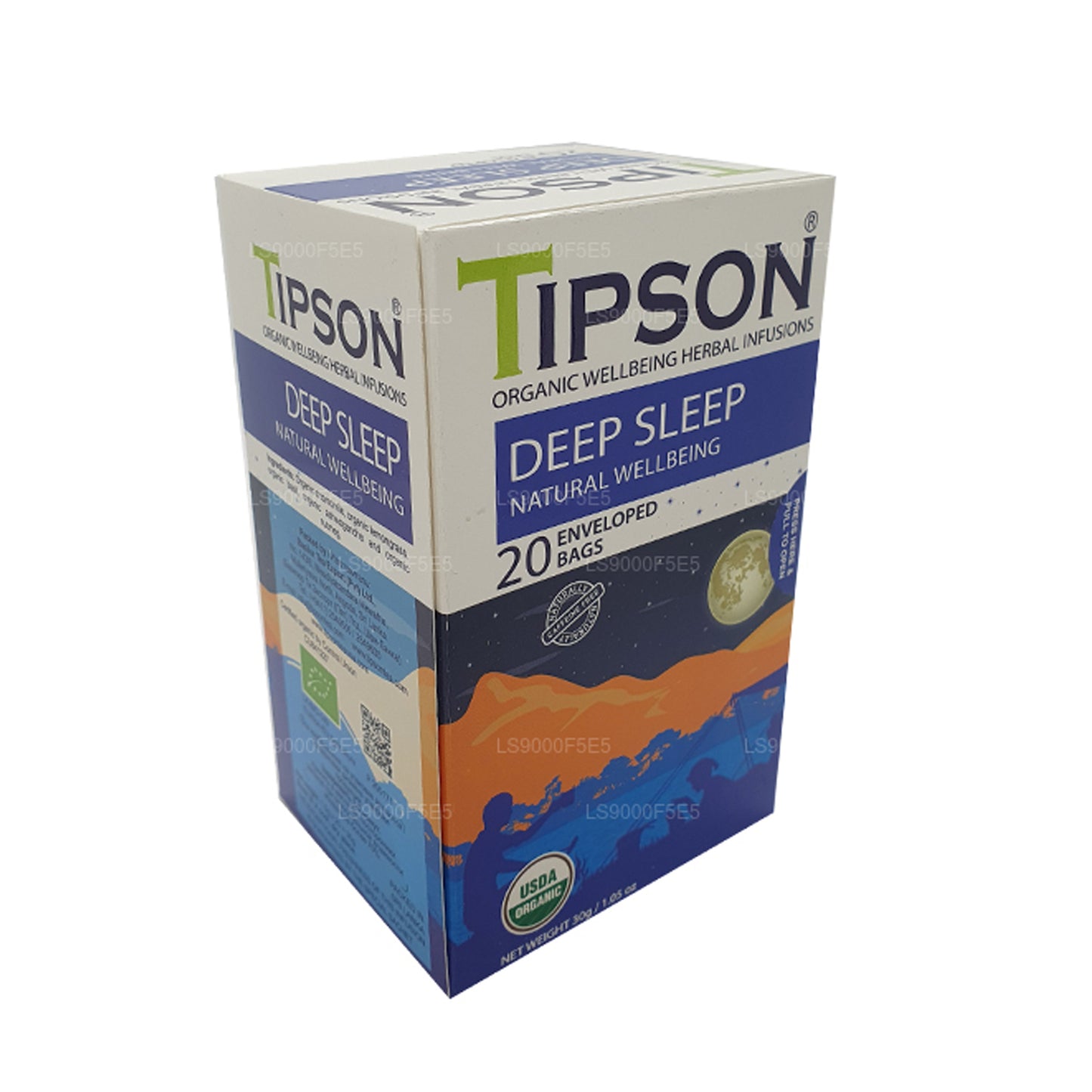 Tipson Organic Deep Sleep Natural Wellbeing (30g) 20 obalených čajových sáčků