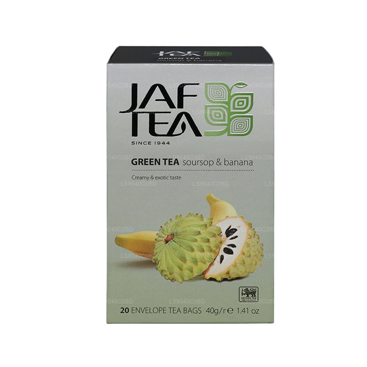Jaf Tea Green Tea Soursop & Banana Foil Envelop Tea Bags (40g)