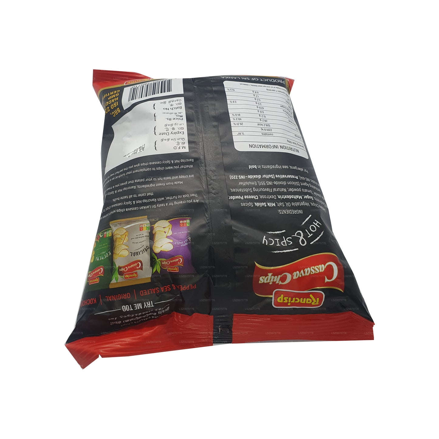 Rancrisp Cassava Chips horké a kořeněné (100g)