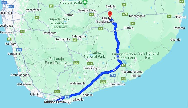 Soukromý převod Mirissa City do Ella City