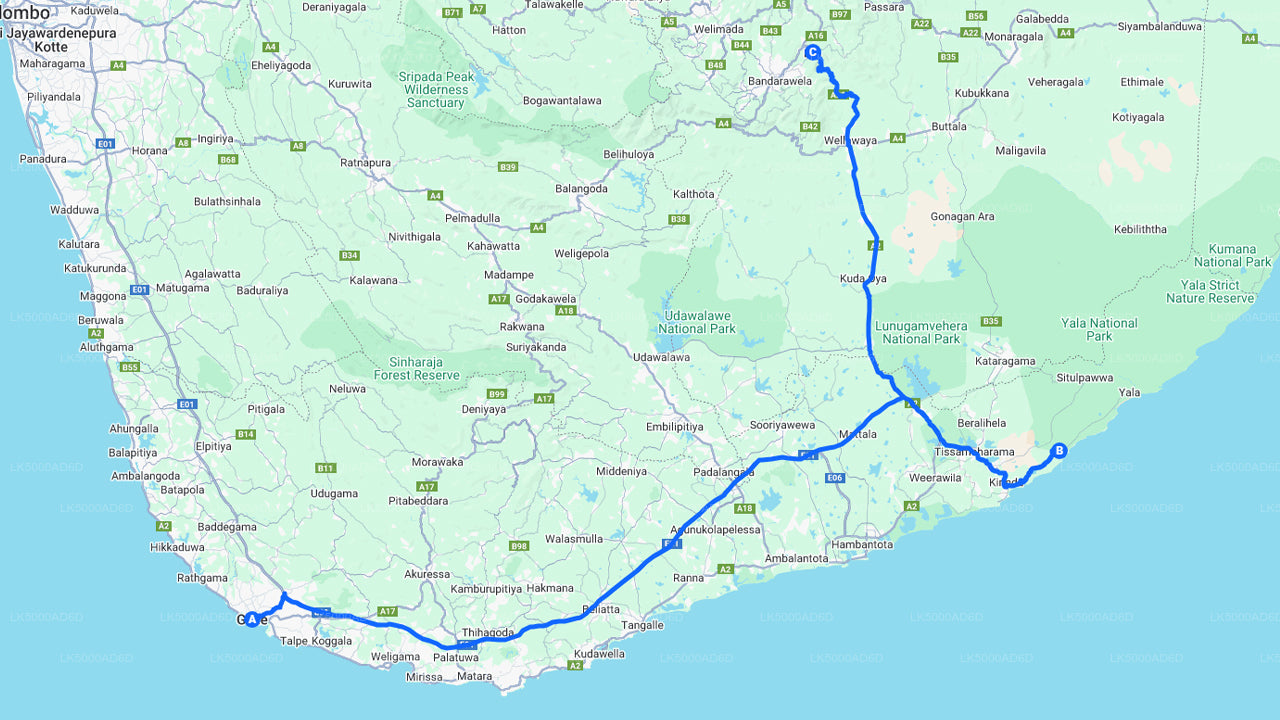 Soukromý výlet z Galle do Elly s Yala Safari