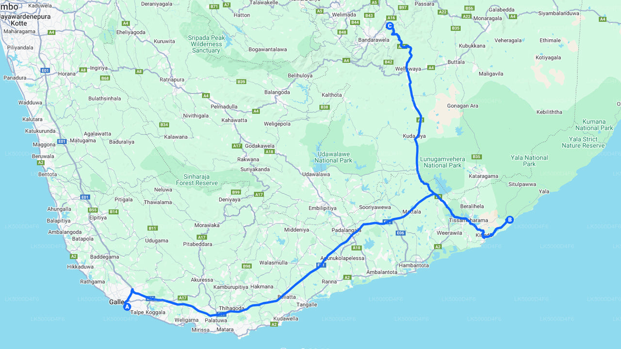 Private Tour  from Unawatuna to Ella with Yala Safari