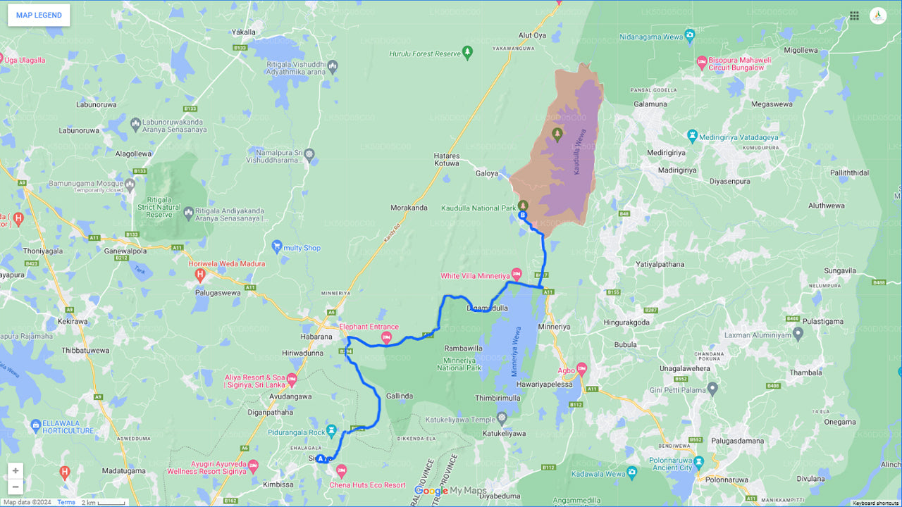 Soukromé safari národního parku Kaudulla ze Sigiriya