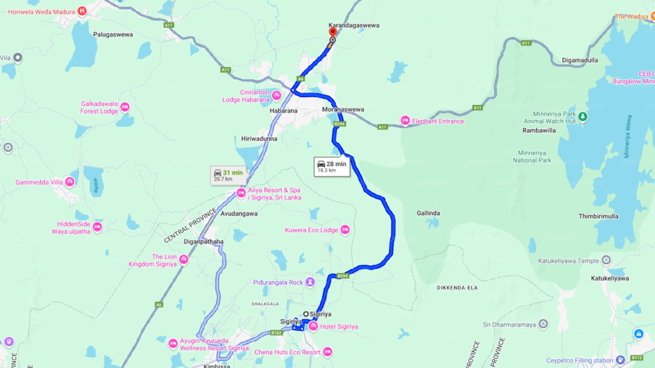 Hurulu Eco Park Private Safari ze Sigiriya