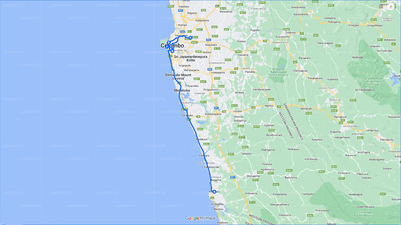 Prohlídka města Colombo z Beruwaly