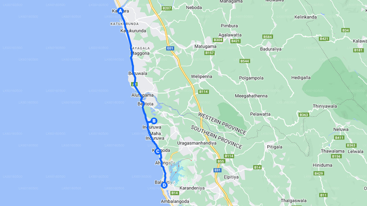 Prohlídka města Bentota z Kalutary