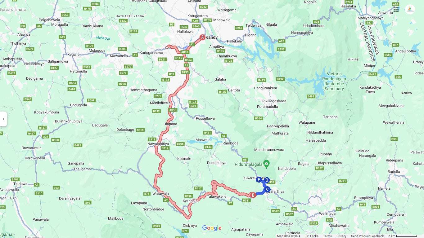 Nuwara Eliya z Kandy vlakem