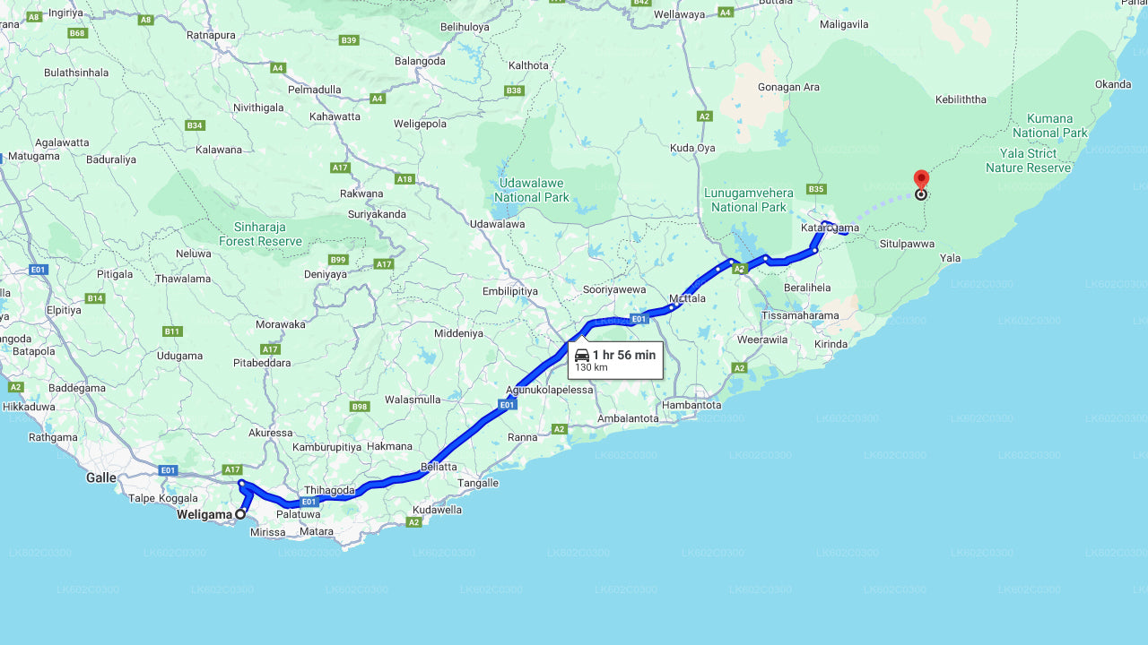 Safari národního parku Yala z Weligama