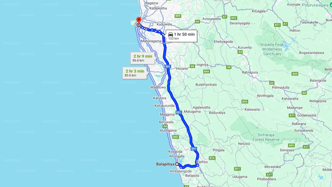 Prohlídka města Colombo z Balapitiya