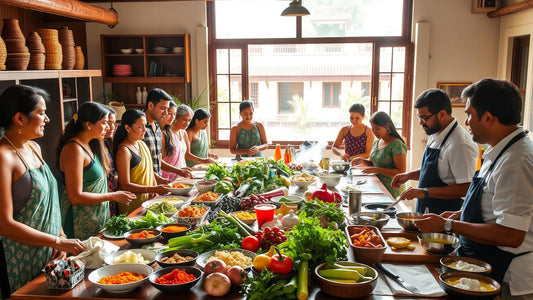 Prohlídka trhu a kurz vaření srílanské kuchyně z Unawatuny