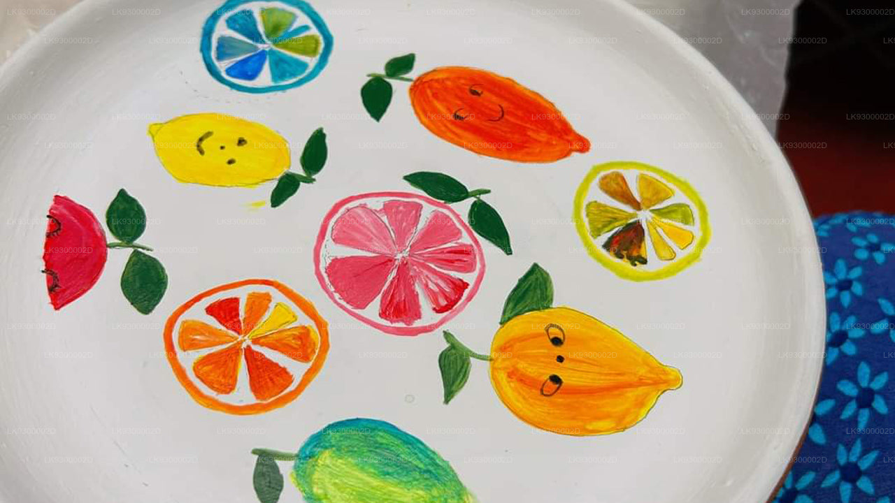 Clay Plate Painting from Negombo