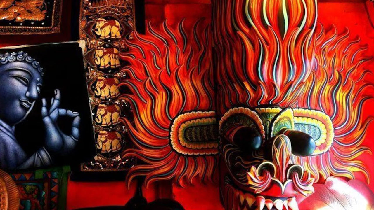 Malba masky z Ambalangody