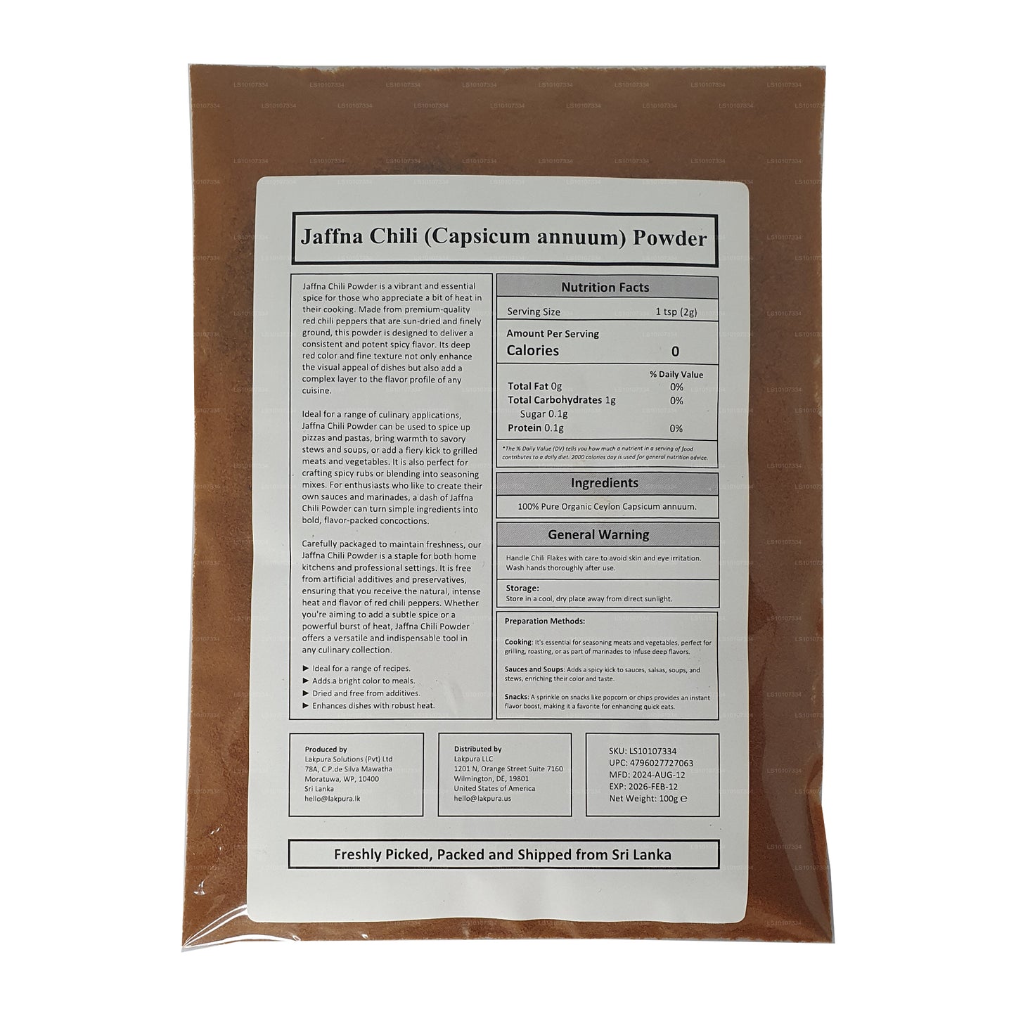 Lakpura Jaffna Chili Powder