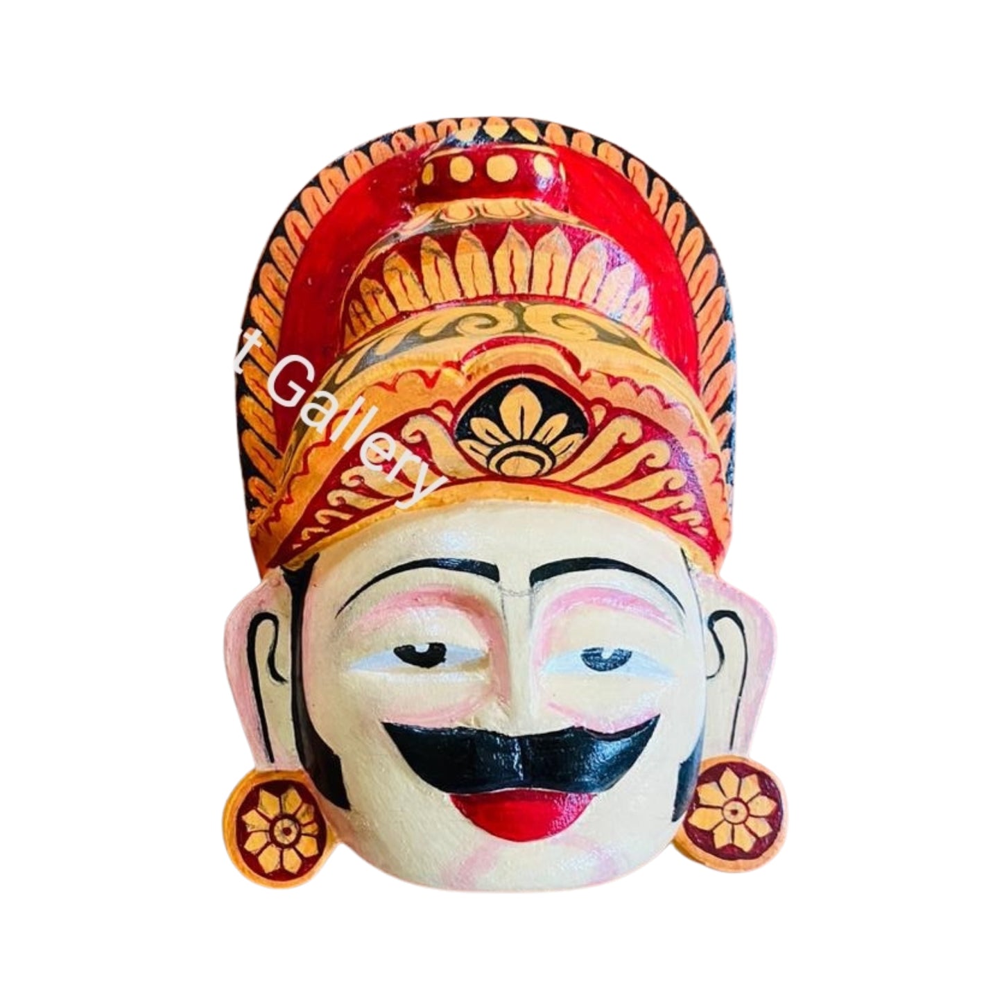 Lakpura® King and Queen Wooden Mask Wall Art