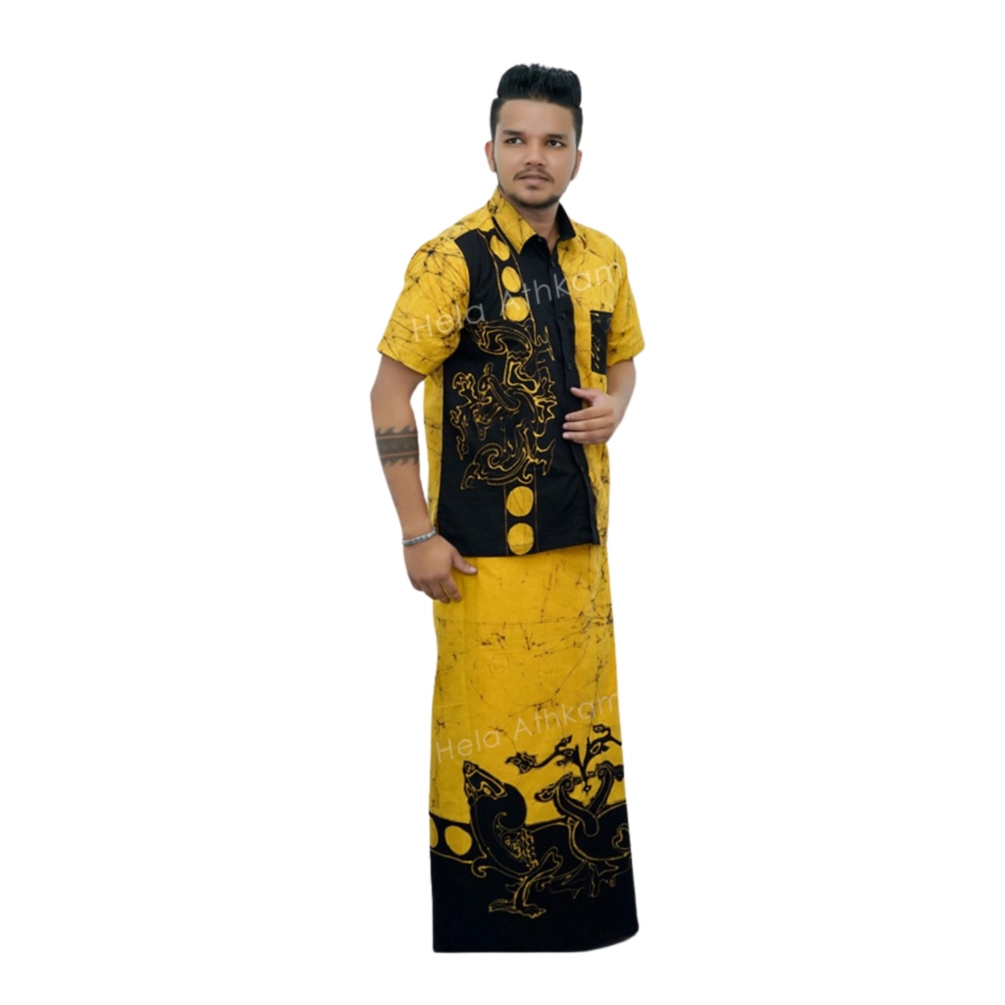 Lakpura® Batiková Košile a Sarong (Design AB222)