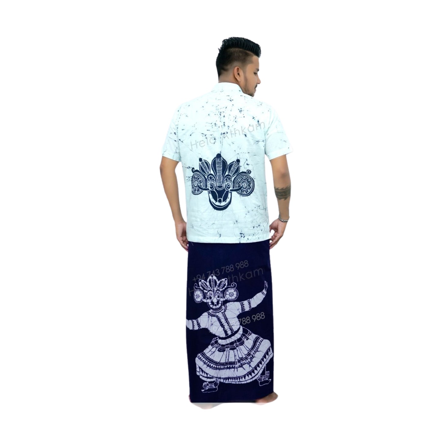 Lakpura® Batiková Košile a Sarong (Design AB222)