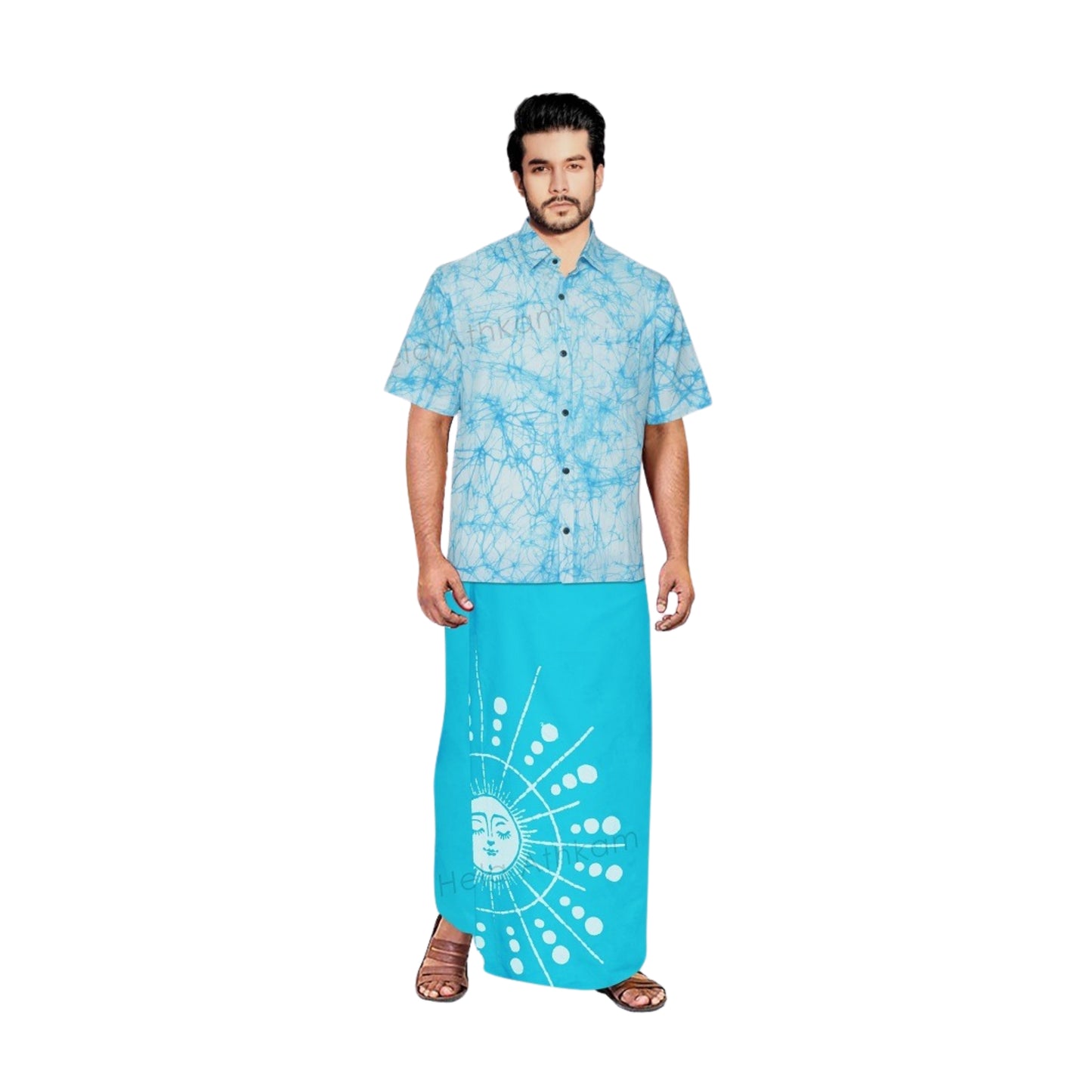 Lakpura® Batiková Košile a Sarong (Design AB222)