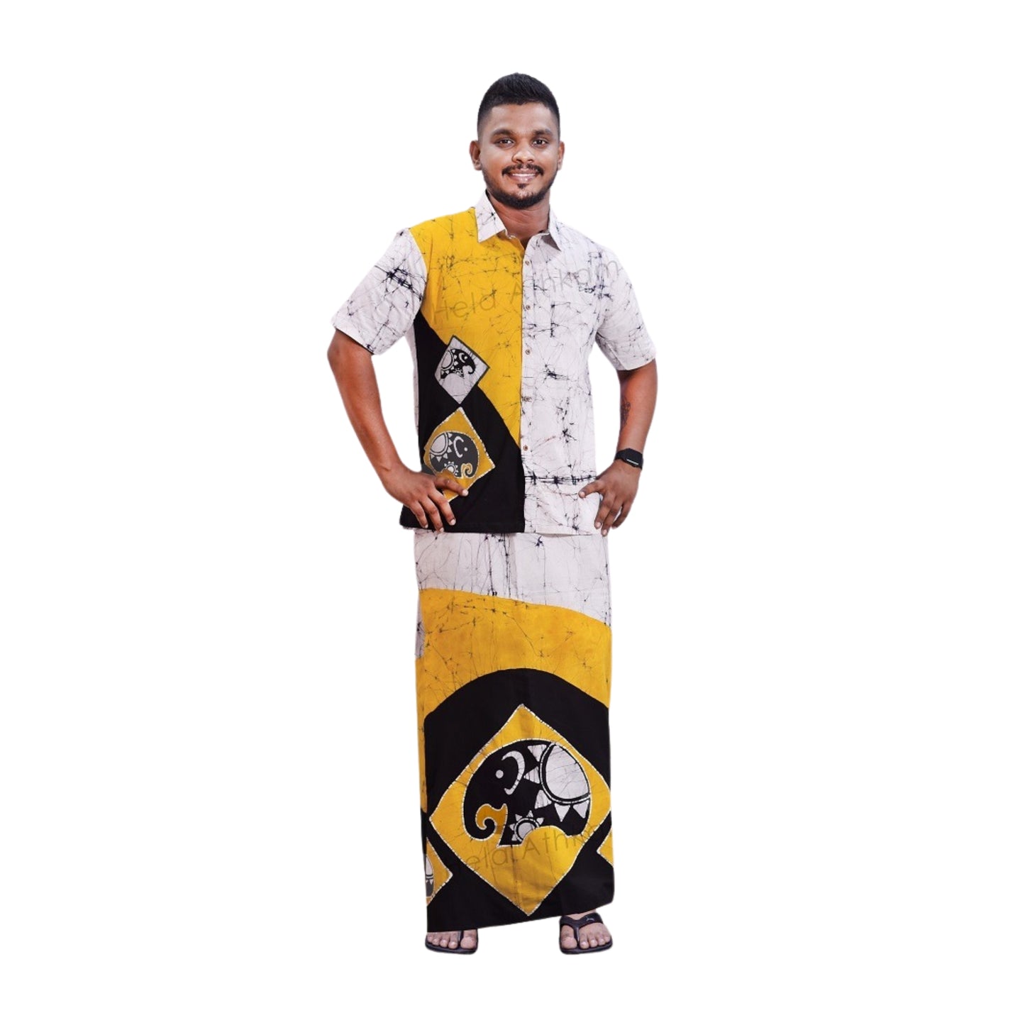 Lakpura® Batiková Košile a Sarong (Design AB222)