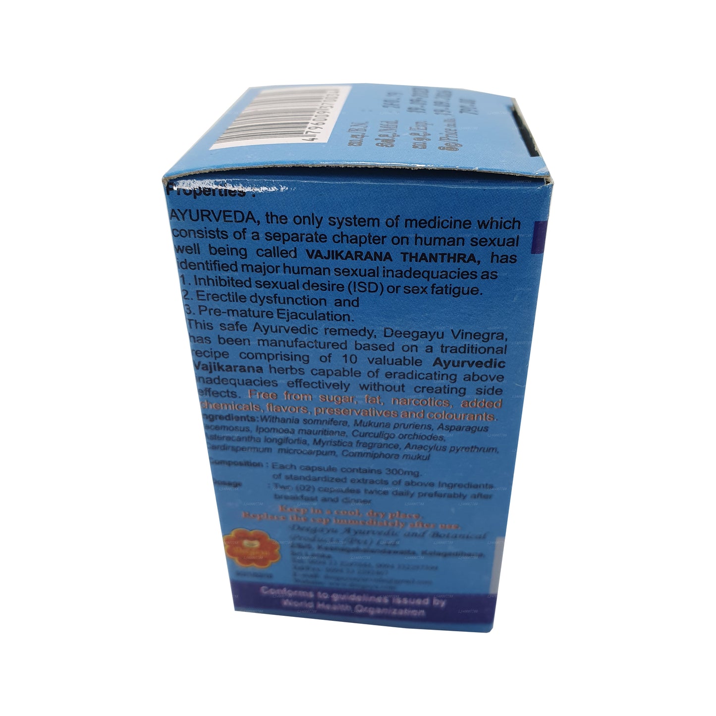 Deegayu Vinegra Přírodní sexuální posilovač (30 kapslí)