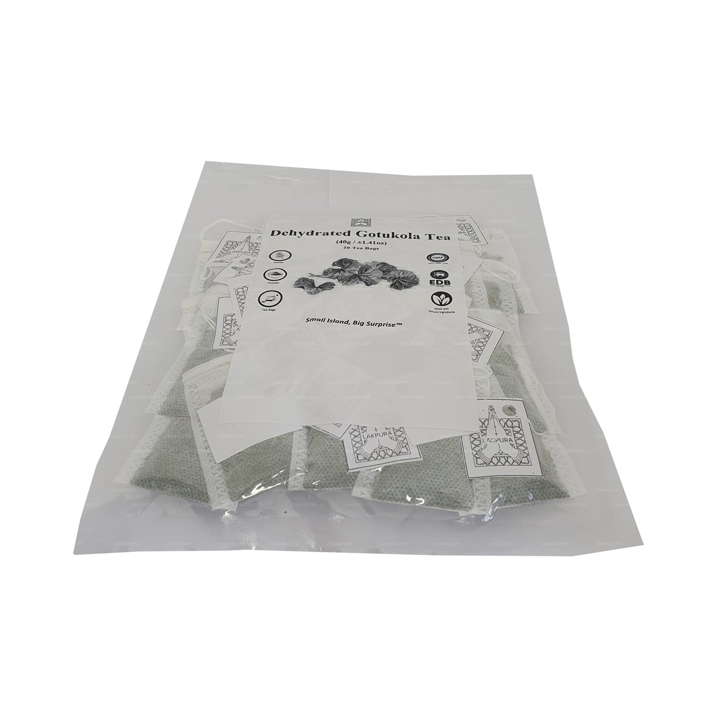 Lakpura Dehydrated Gotukola čajové sáčky (40g) 20 čajových sáčků
