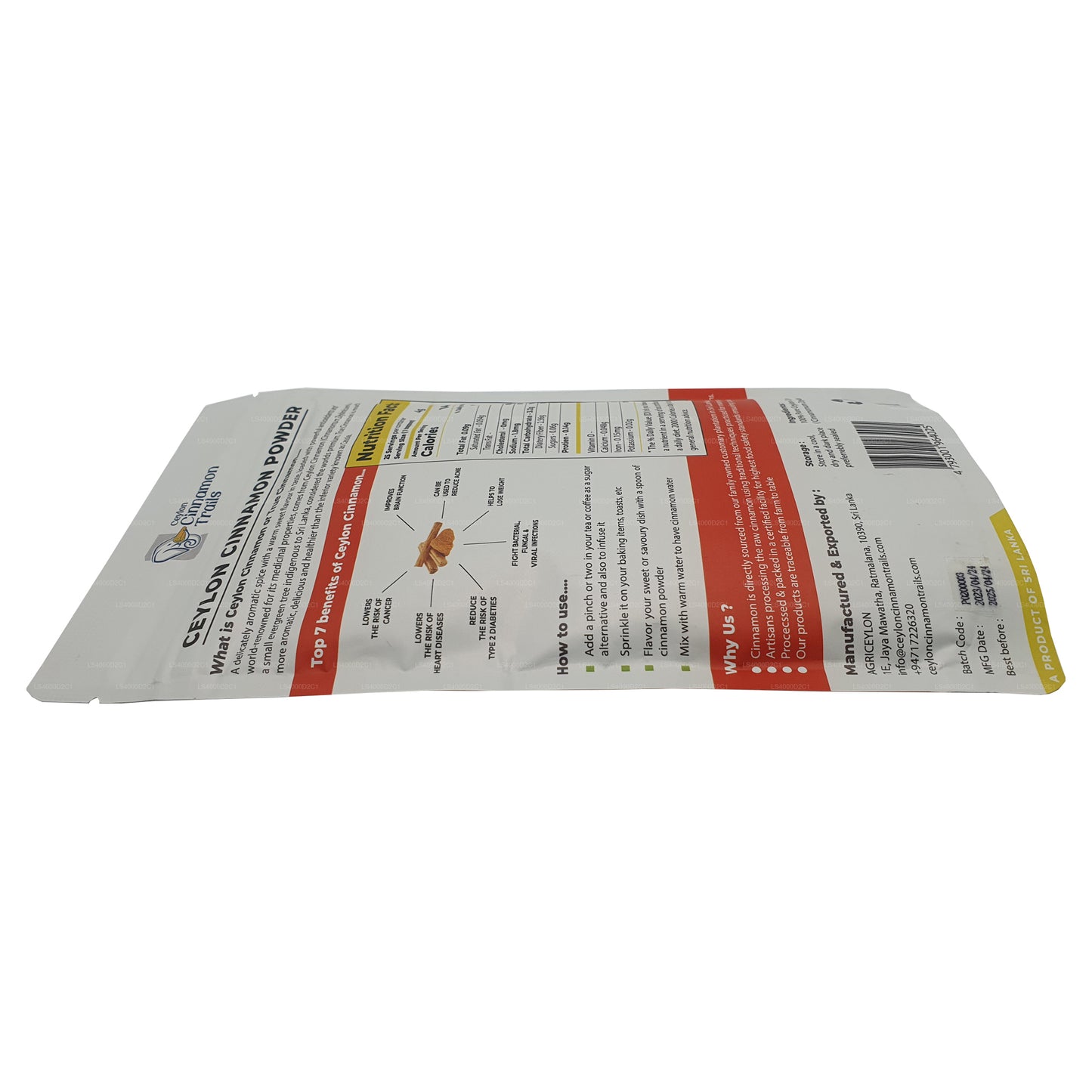 Ceylon Cinnamon Trails skořicový prášek (100g)