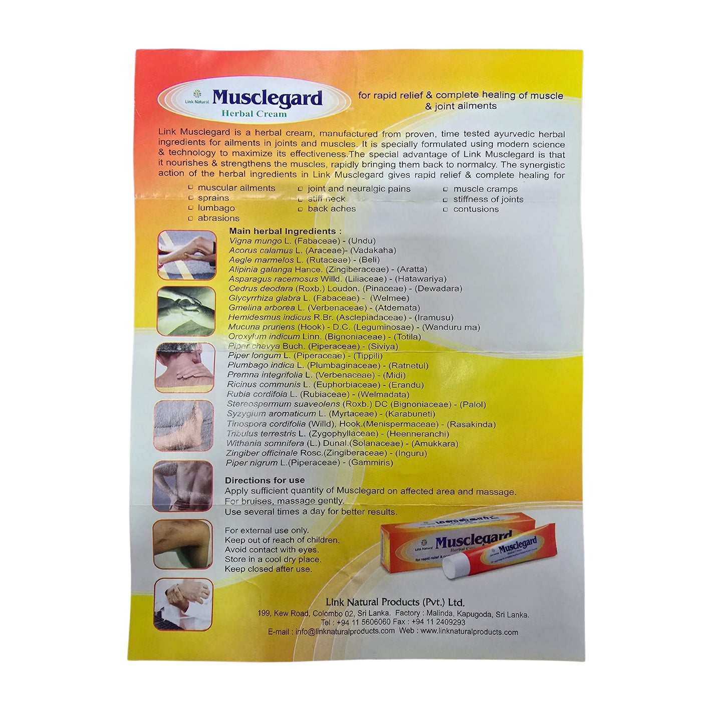 Bylinný krém Link Natural Musclegard (25 g)