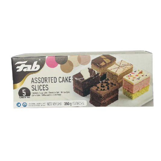 Fab Assorted Cake Slices (350g) 5 Flavors in 1 Pack
