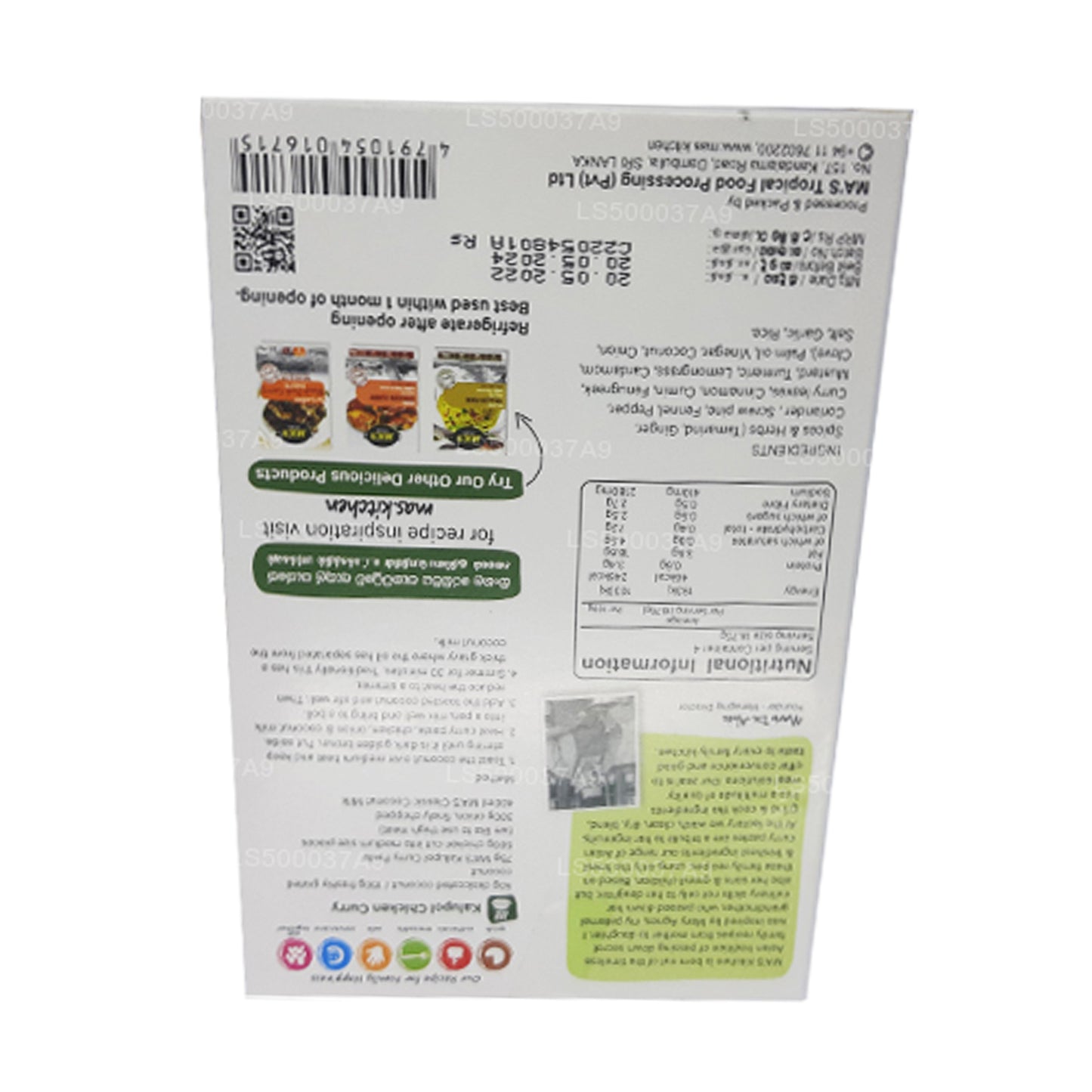 Mas Kitchen Kalupol Curry Paste (75g)