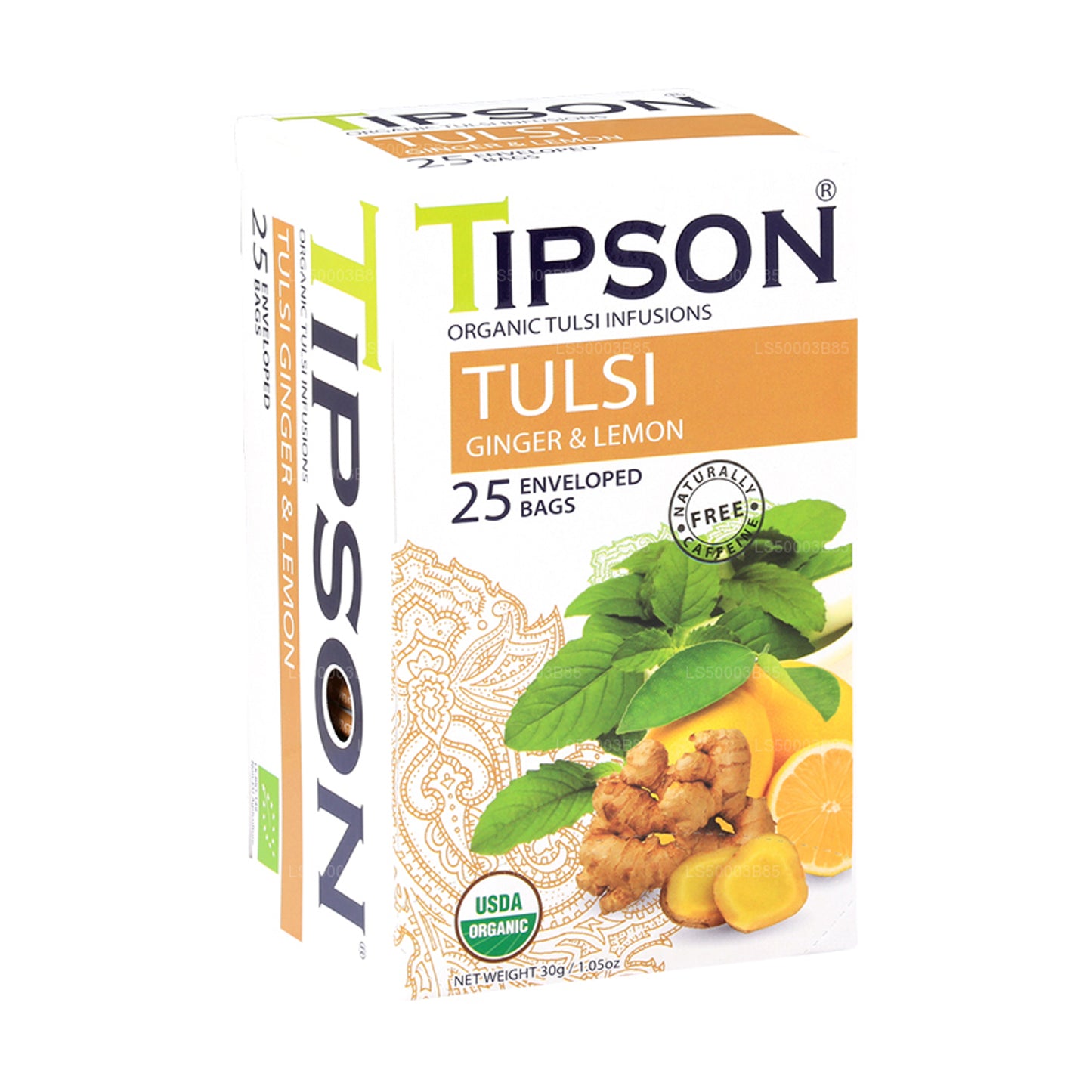 Tipson Tea Organic Tulsi With Ginger Lemon (30g) 25 Tea Bags