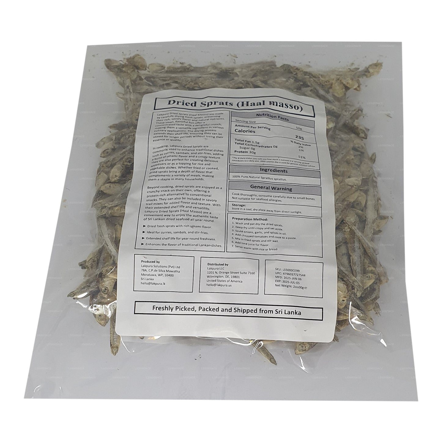 Lakpura Dried Sprats (Haal masso)