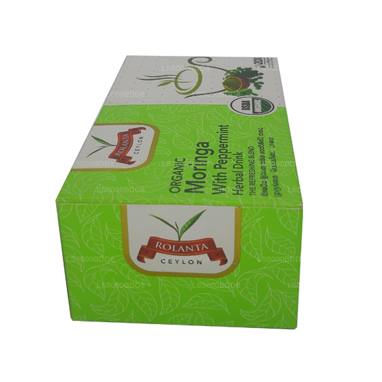 Rolanta Organic Moringa With Peppermint Herbal Drink (40g) 25 Tea Bag