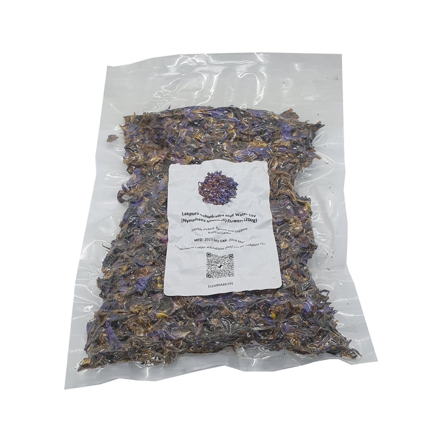 Lakpura Dehydratovaný modrý leknín (Nymphaea Nouchali) Květiny