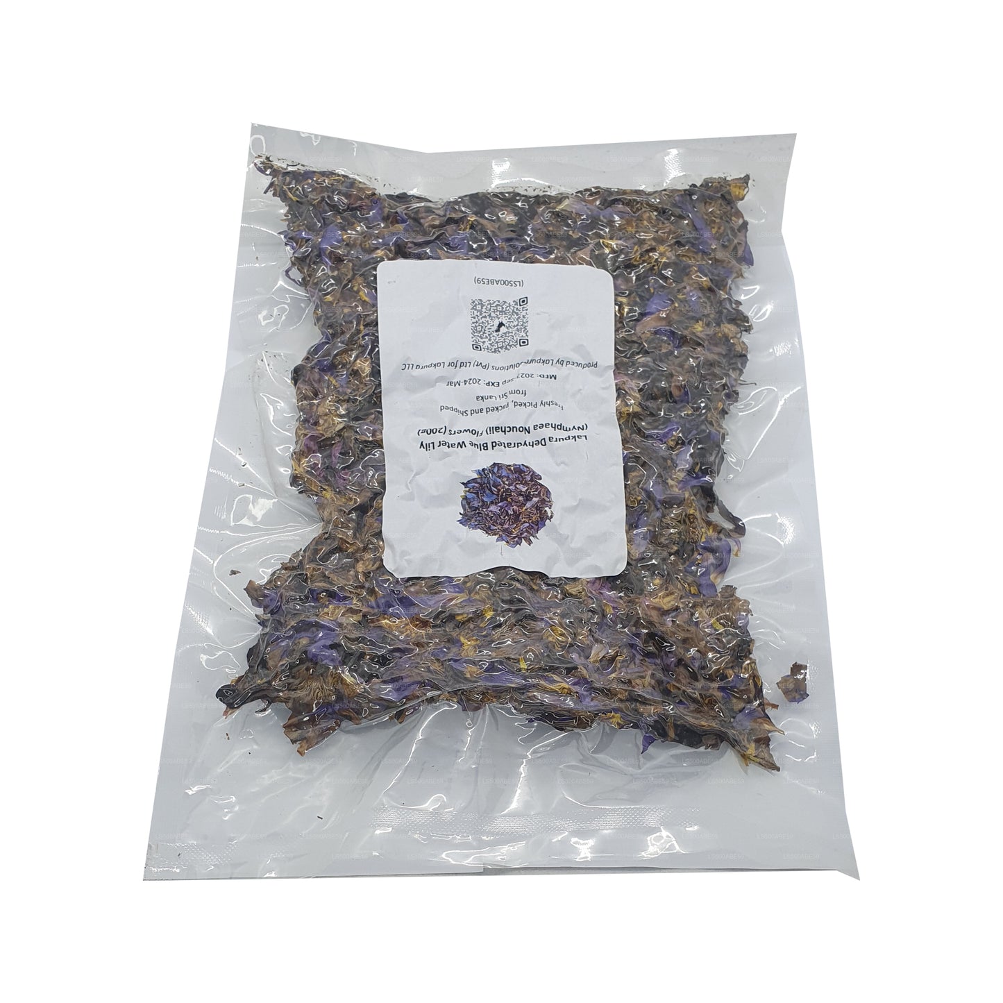 Lakpura Dehydratovaný modrý leknín (Nymphaea Nouchali) Květiny