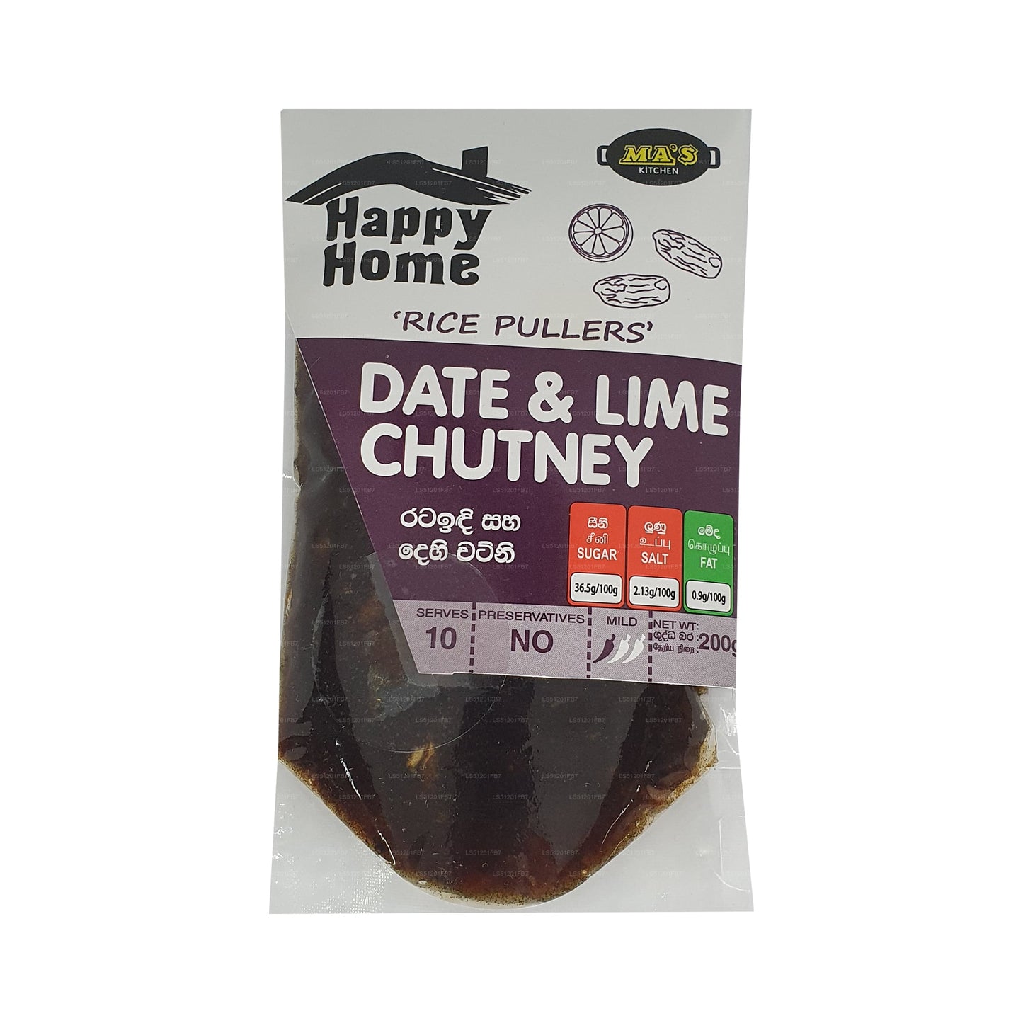 MA's Kitchen Date & Lime Chutney (200g)
