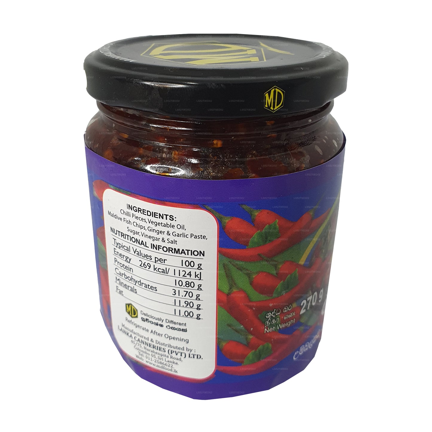 MD Čínská chilli pasta s maledivskými rybami (270g)