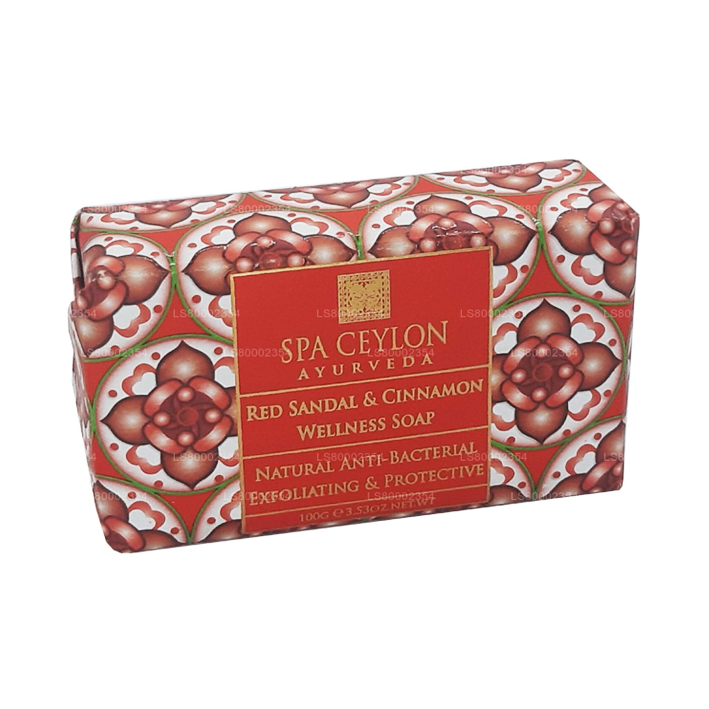 Spa Ceylon Red Sandal and Cinnamon Anti-bacterial Exfoliating Wellness Soap (100g)