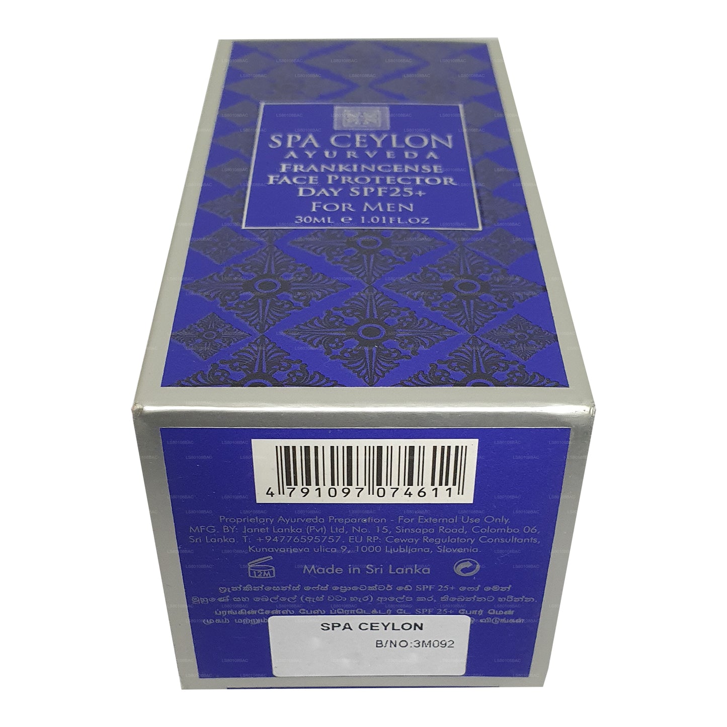 Spa Ceylon Frankincense Rituals pro muže - denní ochrana obličeje „SPF 25+“ (30ml)
