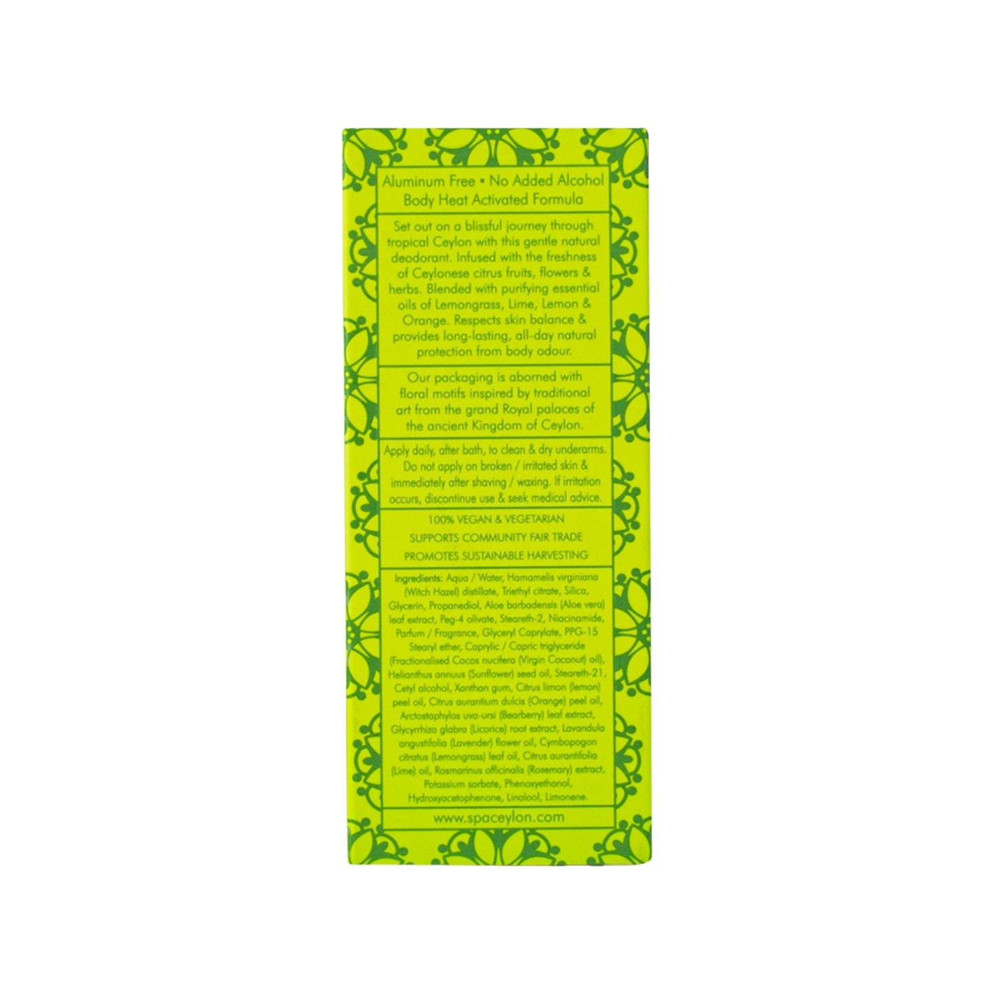 Spa Ceylon Lemongrass Citron osvěžující deodorant (50ml)