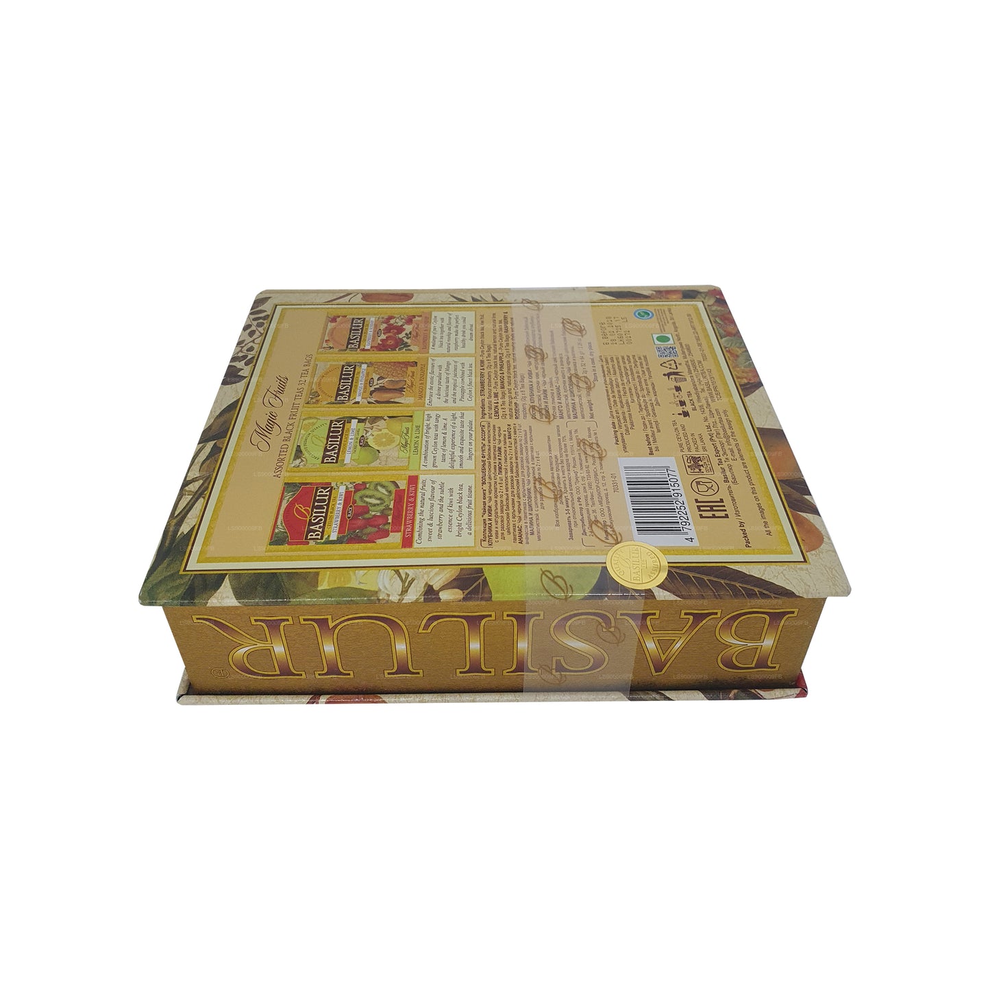 Čajová kniha Basilur „Kouzelné ovoce Assorted“ (64g) Caddy