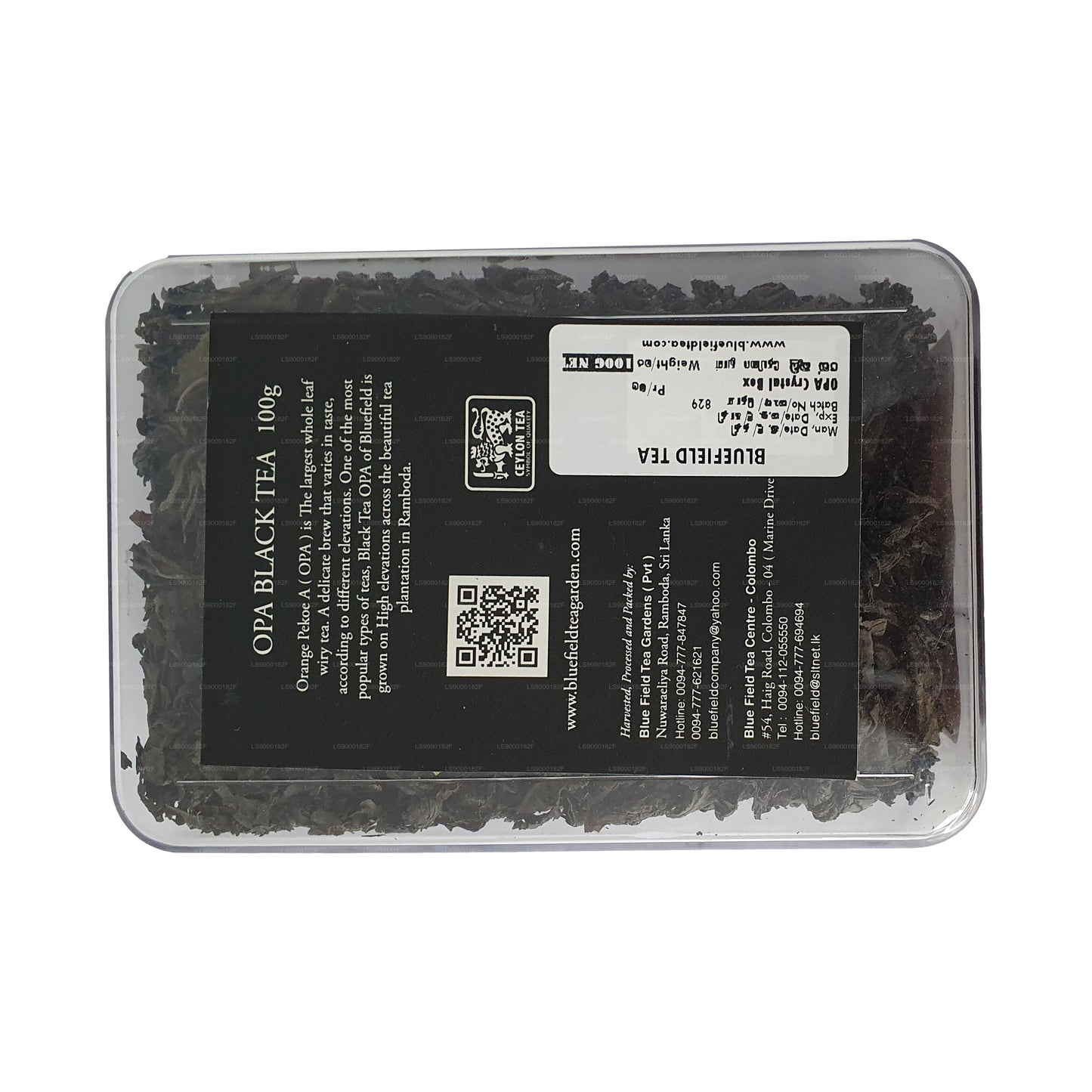 Černý čaj Bluefield Evening Delight OPA Grade (100 g)